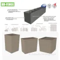 Sistema di gabion con tessuti non tessuti per uso anti-esplosione